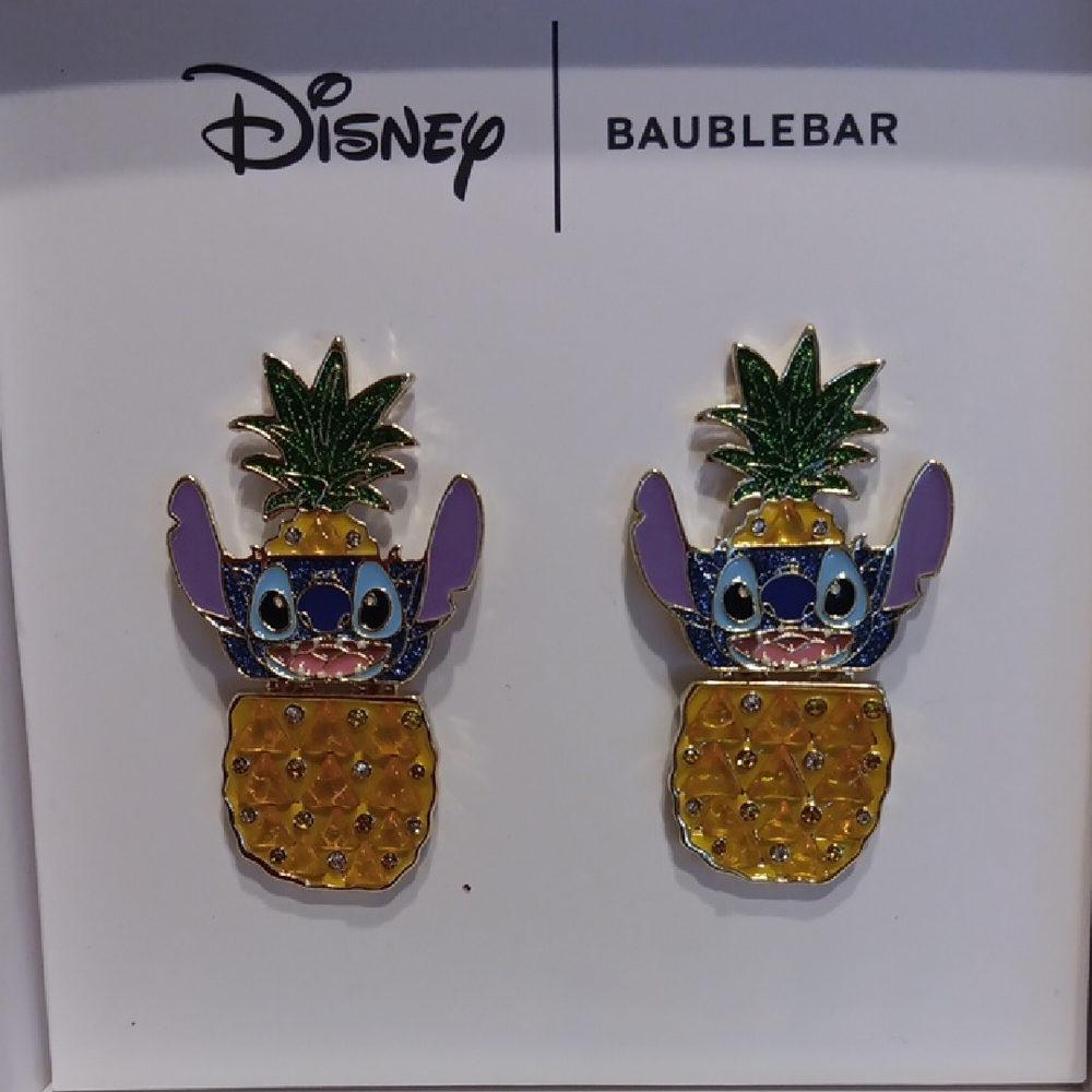 Disney x BaubleBar Stitch Pineapple Earrings - NWT